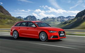 Audi RS 6 velocidades supercar rojo HD fondos de pantalla