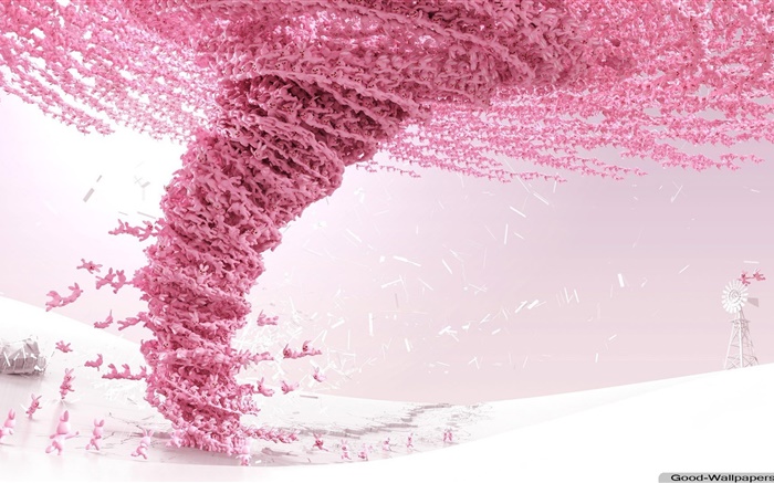 Diseño creativo, rosa tornado conejo Fondos de pantalla, imagen
