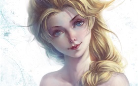 Congelado, Elsa, chica rubia, obras de arte HD fondos de pantalla