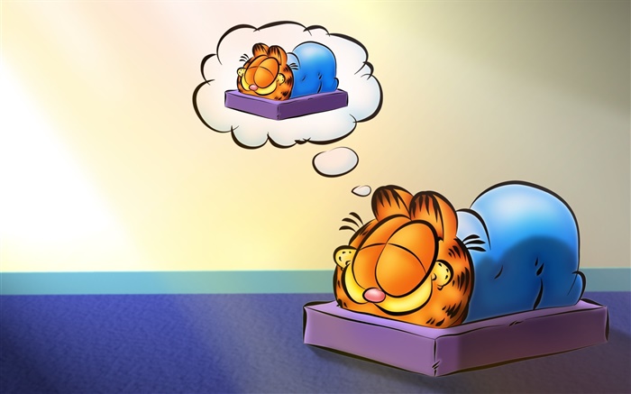 Garfield durmiendo, animado Fondos de pantalla, imagen