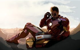 Iron Man, Tony Stark, Robert Downey Jr, el dibujo del arte