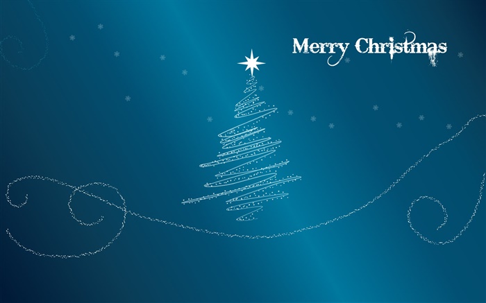 Feliz Navidad, diseño creativo, árbol, estrella, fondo azul Fondos de pantalla, imagen