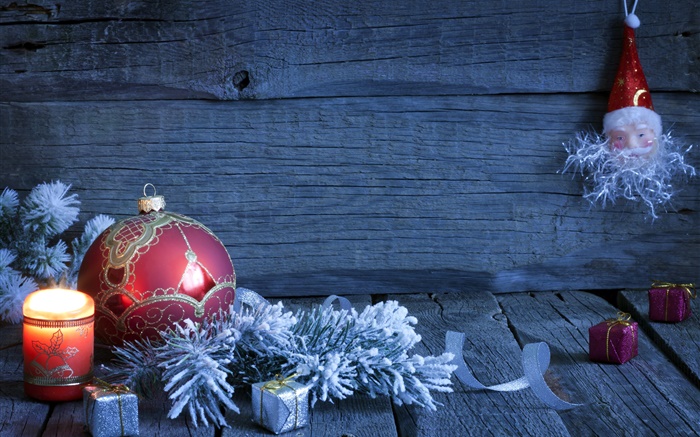Feliz Navidad, decoración, regalos, velas, bolas Fondos de pantalla, imagen