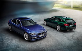 2013 Alpina BMW Serie 3 F30 F31 coches, azul y verde HD fondos de pantalla