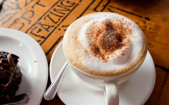 café cappuccino, espuma, chocolate, bebida, platillo Fondos de pantalla, imagen
