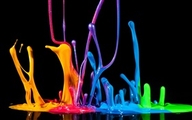 spray de pintura de colores, líquido, salpicaduras, creativo