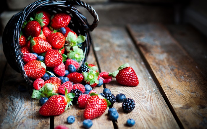 Las frutas frescas, rojas bayas, fresas, frambuesas, moras, arándanos HD fondos  de pantalla | frutas | fondo de escritorio de vista previa |  