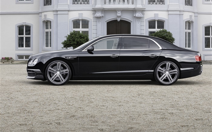 2015 Bentley Continental coche negro vista lateral Fondos de pantalla, imagen