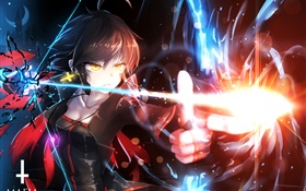Anime uso de la muchacha del arco, magia, luz HD fondos de pantalla
