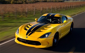 SRT Viper GTS de Dodge superdeportivo amarillo HD fondos de pantalla