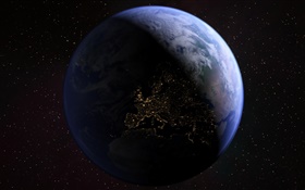 Tierra, espacio, estrellas, planeta HD fondos de pantalla