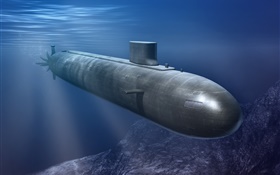 Submarino, submarino, mar HD fondos de pantalla