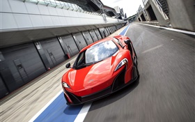 2015 McLaren 675LT US-spec superdeportivo roja HD fondos de pantalla