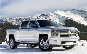 Chevrolet jeep, camioneta, nieve, montañas