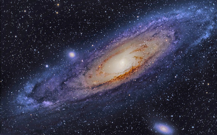 Galaxia, Andrómeda, hermoso espacio, estrellas Fondos de pantalla, imagen