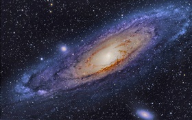 Galaxia, Andrómeda, hermoso espacio, estrellas