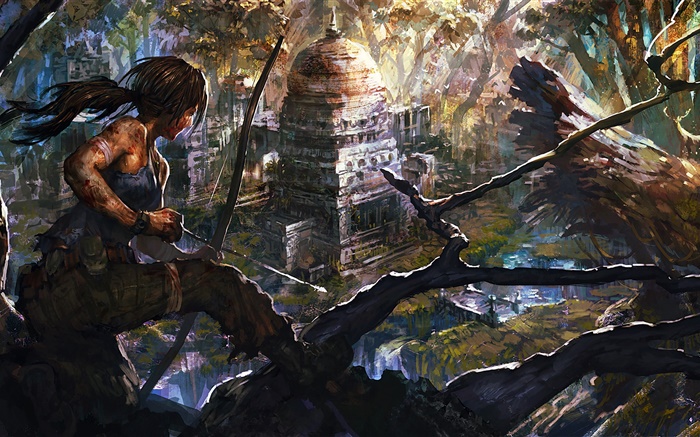 Juego de la pintura del arte, Lara Croft, Tomb Raider Fondos de pantalla, imagen