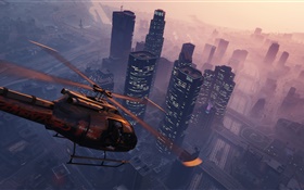 Grand Theft Auto V, GTA 5, juego de PC, helicóptero