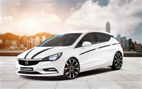 coche blanco Opel Astra HD fondos de pantalla