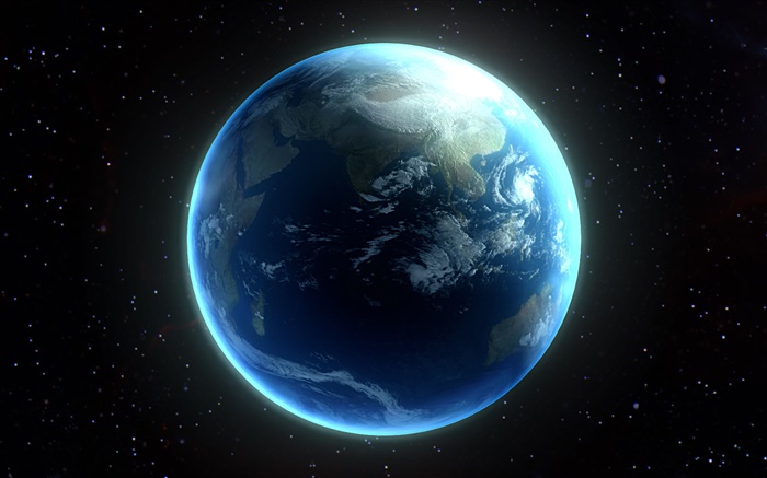 Hermoso planeta, tierra azul Fondos de pantalla, imagen