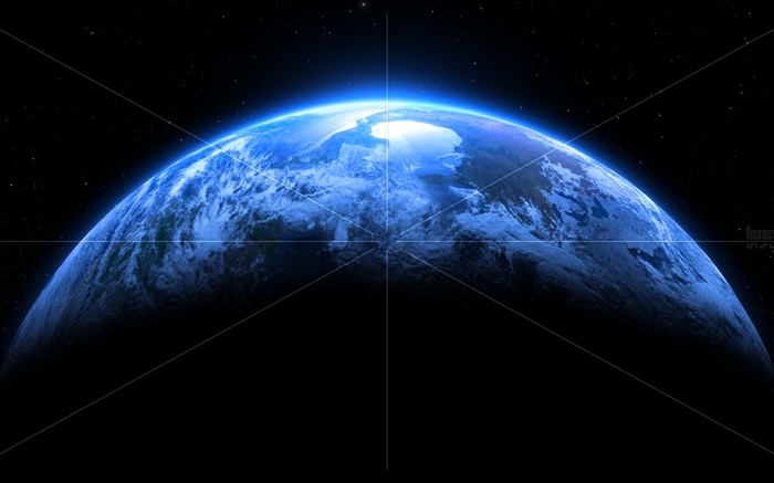 planeta azul, líneas blancas Fondos de pantalla, imagen