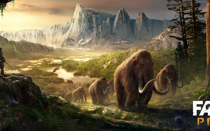 Muy lejos: Primal, mamuts, antigua Fondos de pantalla, imagen