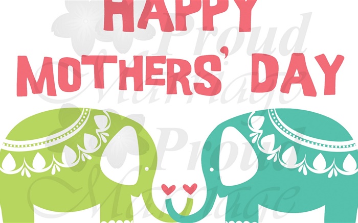Día de madres feliz, deseos, elefante, arte Fondos de pantalla, imagen