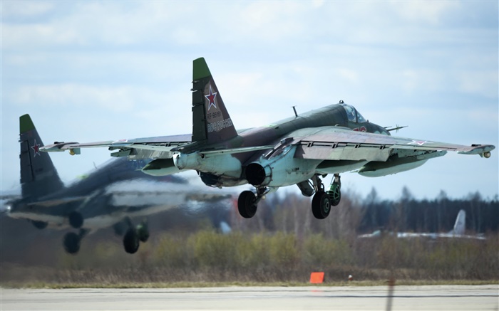 Su-25 de combate subsónicos despegue Fondos de pantalla, imagen