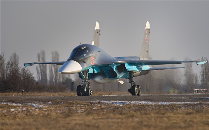 Su-34, cazabombardero táctico, ruso Fondos de pantalla, imagen