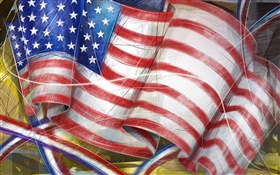 bandera de Estados Unidos, el dibujo del arte