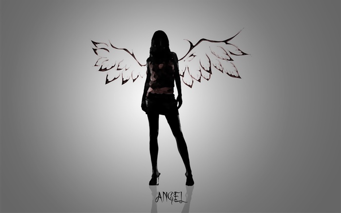 muchacha del ángel, diseño creativo Fondos de pantalla, imagen