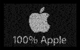 logotipo de la manzana, fondo negro, el diseño creativo