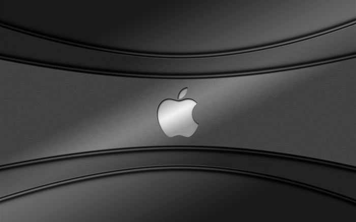 logotipo de la manzana, fondo gris Fondos de pantalla, imagen