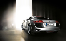 plata retrovisor del coche de Audi R8 HD fondos de pantalla