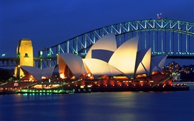 Australia, hermosa noche en Sydney HD fondos de pantalla
