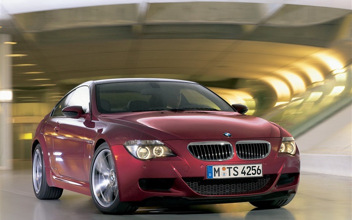 BMW M6 coche rojo vista frontal Fondos de pantalla, imagen