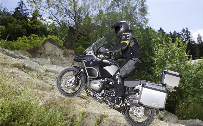 motocicleta BMW, dirigido a las pistas Fondos de pantalla, imagen