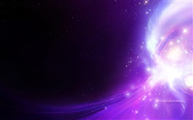 Hermoso espacio, estrellas, la luz violeta, diseño creativo HD fondos de pantalla