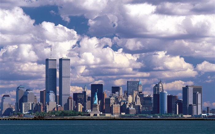 Antes 911, torres gemelas, Manhattan, EE.UU. Fondos de pantalla, imagen