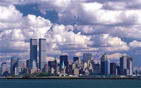Antes 911, torres gemelas, Manhattan, EE.UU. HD fondos de pantalla