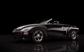 Chevrolet coche negro, fondo negro HD fondos de pantalla