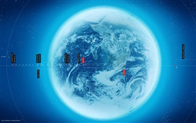 Tierra azul en el espacio, hermoso, imágenes creativas HD fondos de pantalla