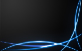 líneas de luz azul en fondo negro HD fondos de pantalla