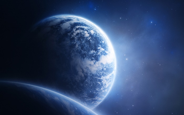 planetas azules y el espacio azul Fondos de pantalla, imagen
