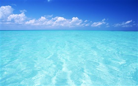 mar azul, cielo, Maldivas