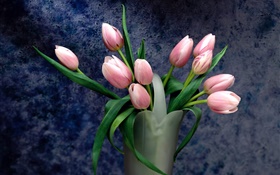 Ramo, flores de color rosa tulipán HD fondos de pantalla