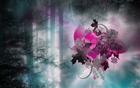 corazón roto en el bosque, el diseño creativo HD fondos de pantalla