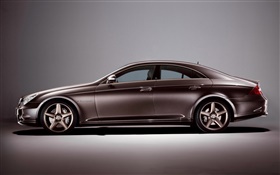 Vista lateral del coche de color marrón de Mercedes-Benz HD fondos de pantalla