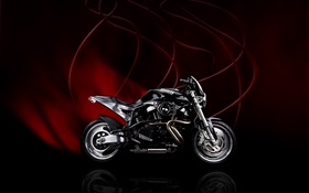 Buell motocicleta, fondo negro rojo HD fondos de pantalla