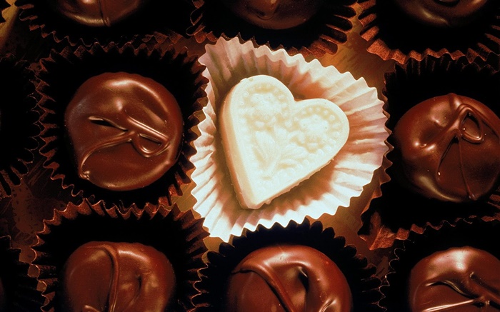 Chocolate, corazón, amor Fondos de pantalla, imagen